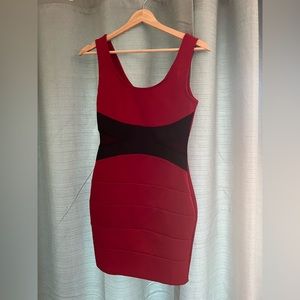 Fitted dress red black / cocktail dress